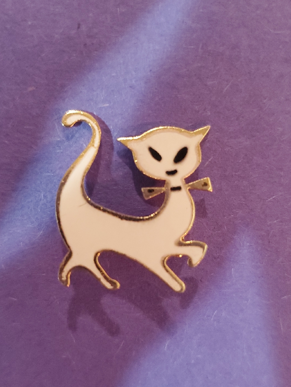 White Cat Enamel Pin